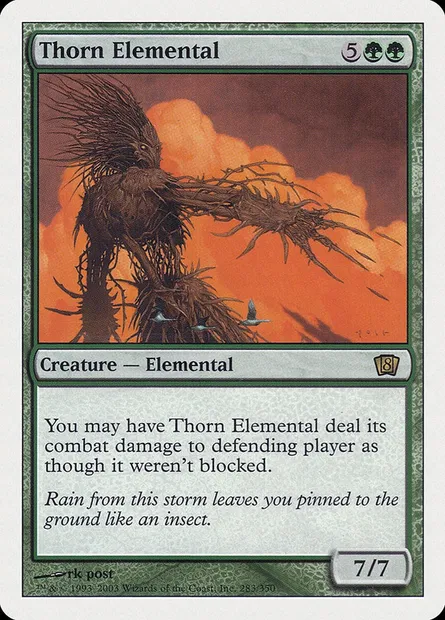 Thorn Elemental, Magic card 8ED 283 — Eighth Edition set