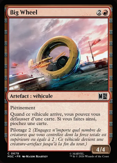 Big Wheel, carte Magic MSC 679 — extension Marvel Super Heroes Commander