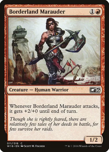 Borderland Marauder, Magic card W16 11 — Welcome Deck 2016 set