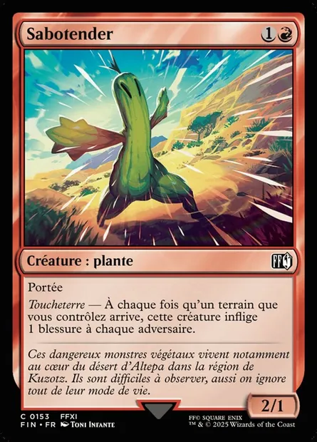Sabotender, carte Magic FIN 153 — extension Final Fantasy