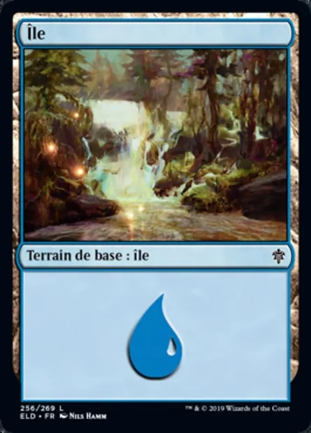 Île, carte Magic ELD 256 — extension Throne of Eldraine