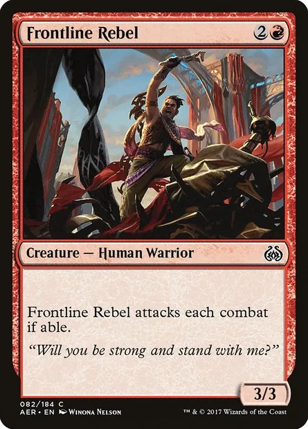 Frontline Rebel, Magic card AER 82 — Aether Revolt set