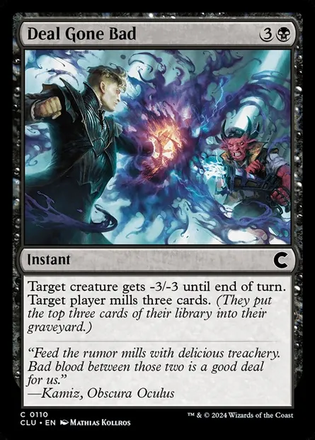 Une transaction qui finit mal, carte Magic CLU 110 — extension Ravnica: Clue Edition