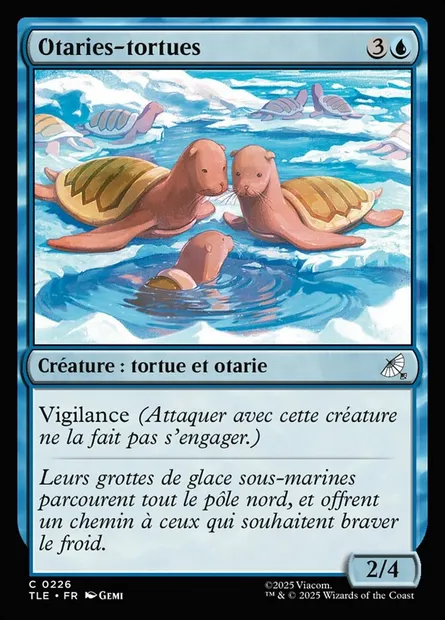 Otaries-tortues, carte Magic TLE 226 — extension Avatar: The Last Airbender Eternal