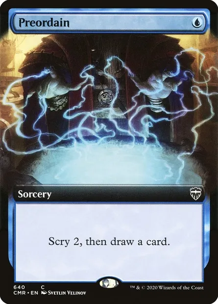 Preordain, Magic card CMR 640 — Commander Legends set