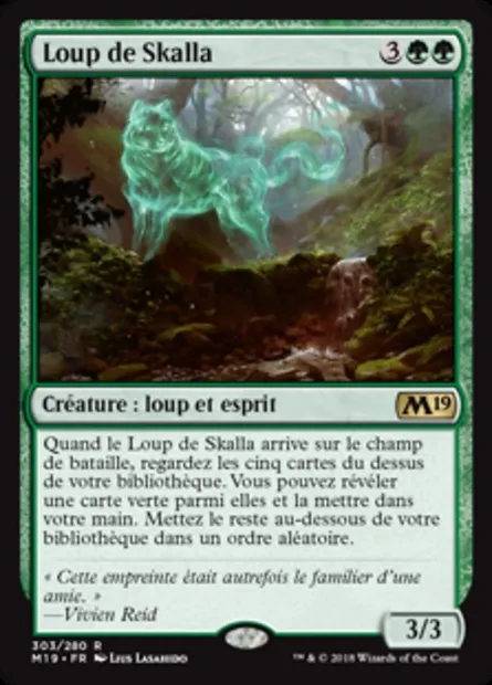 Loup de Skalla, carte Magic M19 303 — extension Core Set 2019