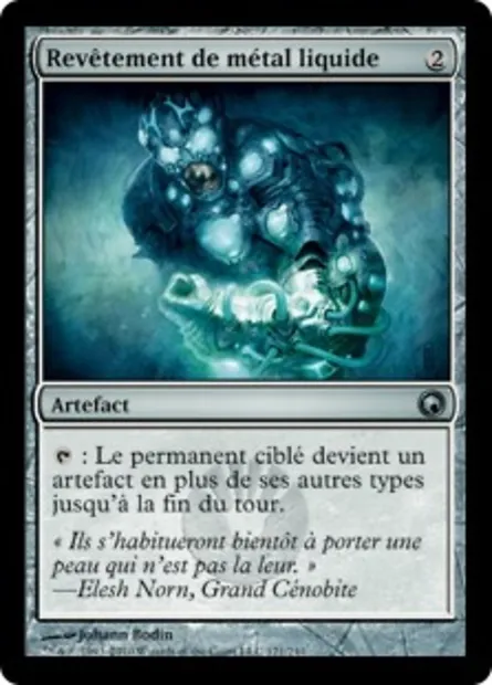 Revêtement de métal liquide, carte Magic SOM 171 — extension Cicatrices de Mirrodin