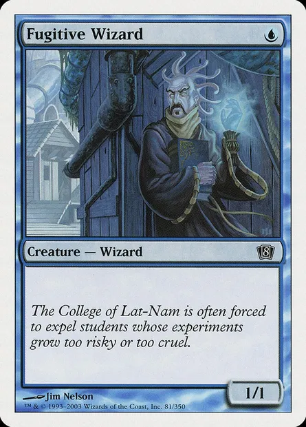 Fugitive Wizard, Magic card 8ED 81 — Eighth Edition set