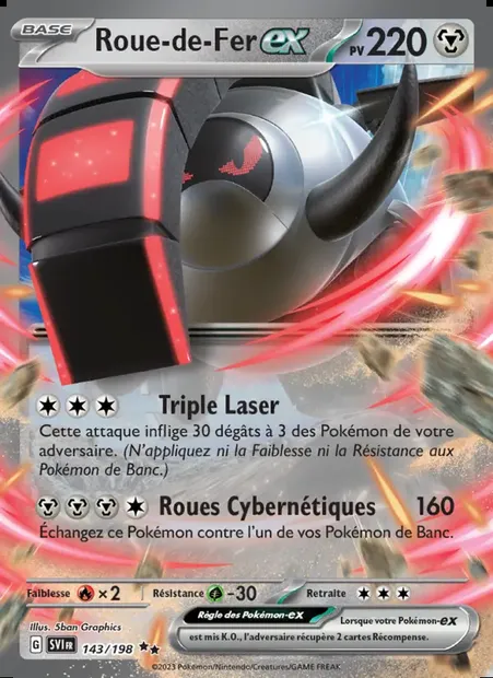 Roue-de-Fer-ex, carte Pokémon SVI 143 — extension Écarlate et Violet