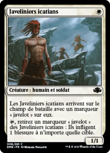 Javeliniers icatians, carte Magic DMR 9 — extension Dominaria Remastered