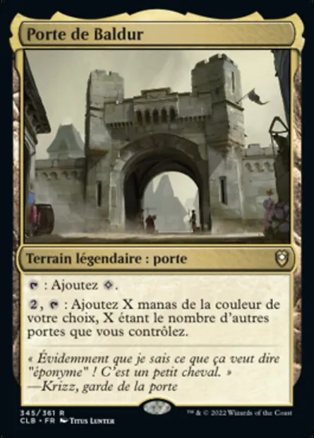 Porte de Baldur, carte Magic CLB 345 — extension Commander Légendes : la bataille de la Porte de Baldur