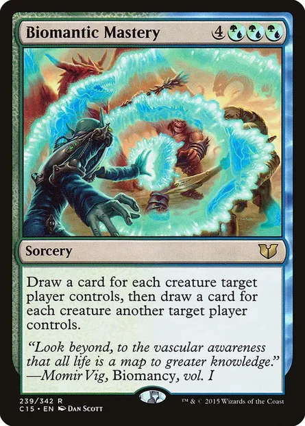 Biomantic Mastery, Magic card C15 239 — Commander 2015 set