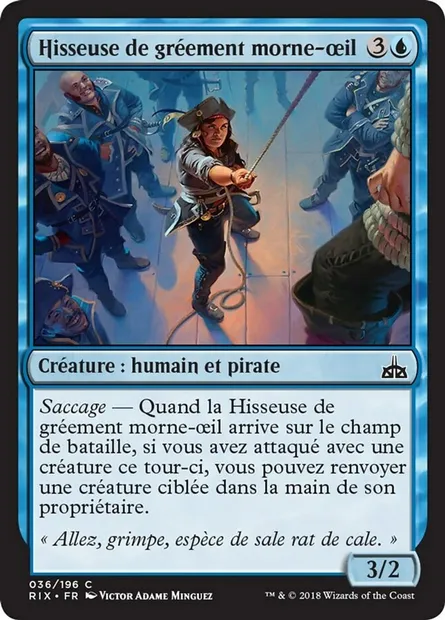 Hisseuse de gréement morne-œil, carte Magic RIX 36 — extension Les combattants d'Ixalan