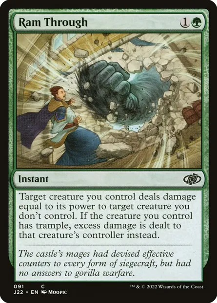 Ram Through, Magic card J22 91 — Jumpstart 2022 set