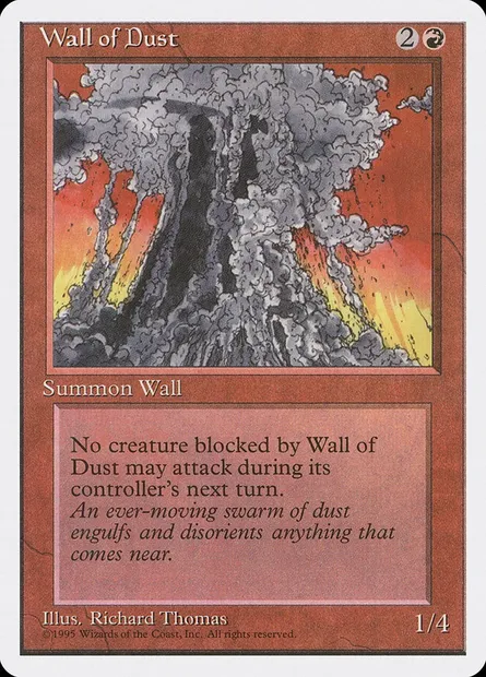 Mur de poussière, carte Magic 4ED 229 — extension Quatrième Edition