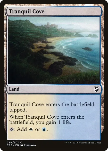 Tranquil Cove, Magic card C18 288 — Commander 2018 set