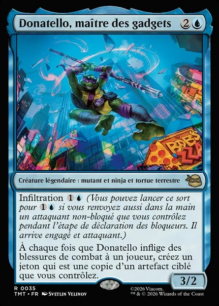 Donatello, maître des gadgets, carte Magic TMT 35 — extension Teenage Mutant Ninja Turtles