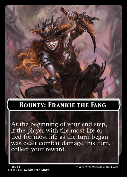 Bounty: Frankie The Fang // Wanted!, Magic card TOTC 31 — Outlaws of Thunder Junction Commander Tokens set