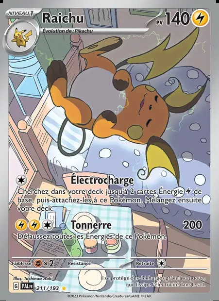 Raichu, carte Pokémon PAL 211 — extension Évolutions à Paldea