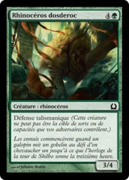 Rhinocéros dosderoc, carte Magic RTR 132 — extension Retour à Ravnica