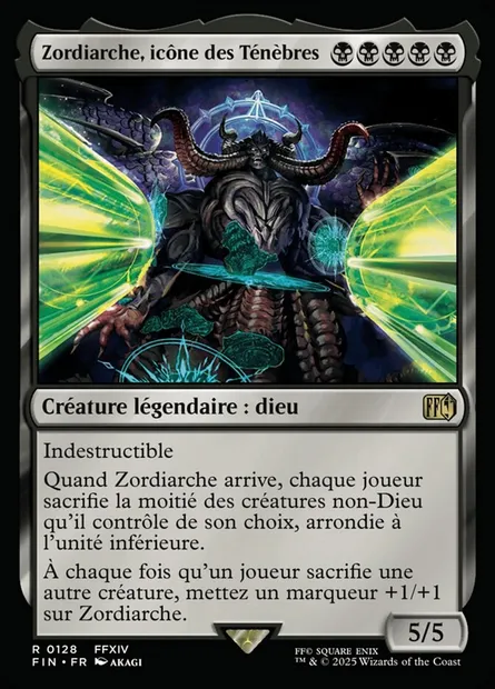 Zordiarche, icône des Ténèbres, carte Magic FIN 128 — extension Final Fantasy