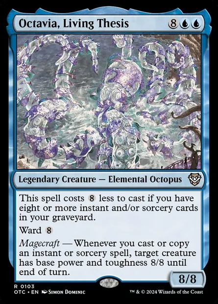 Octavia, Living Thesis, Magic card OTC 103 — Outlaws of Thunder Junction Commander set