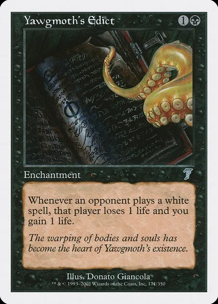 Édit de Yaugzebul, carte Magic 7ED 171 — extension Septième Edition