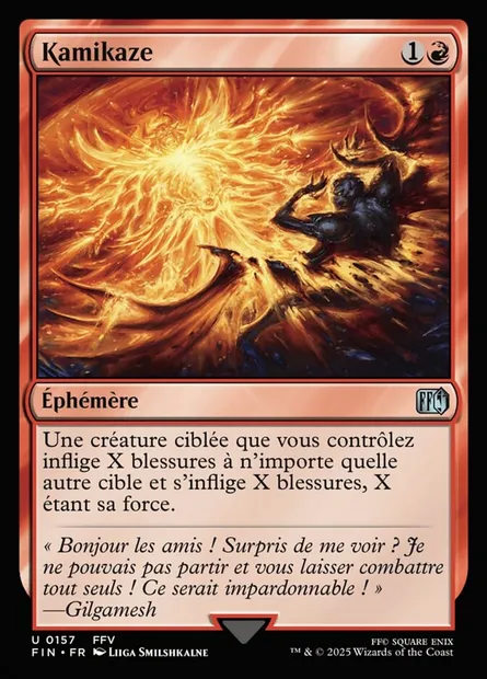 Kamikaze, carte Magic FIN 157 — extension Final Fantasy