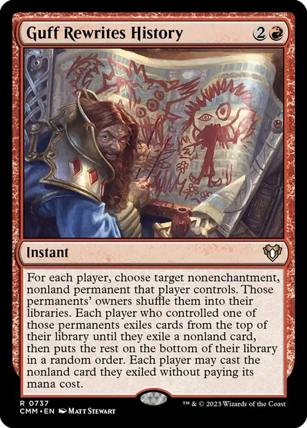Guff Rewrites History, Magic card CMM 737 — Commander Masters set