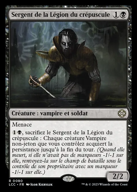 Sergent de la Légion du crépuscule, carte Magic LCC 80 — extension The Lost Caverns of Ixalan Commander