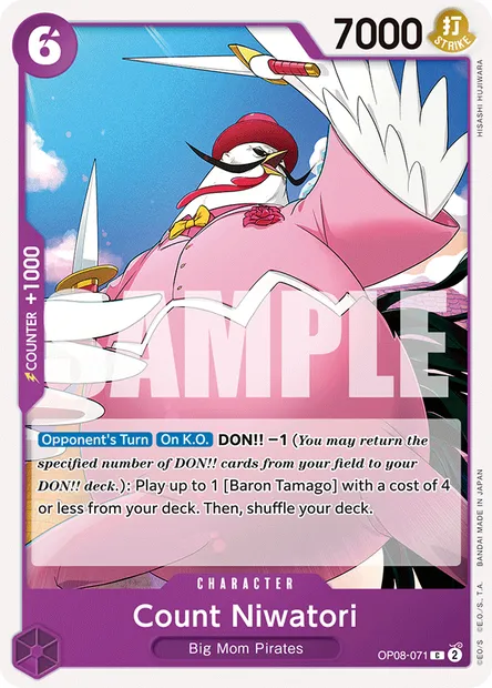 Count Niwatori, One Piece card OP08-071 — TWO LEGENDS set