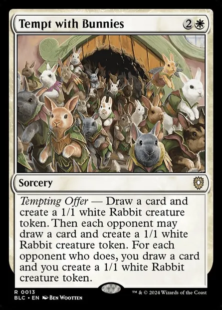 Tempt with Bunnies, Magic card BLC 13 — Bloomburrow Commander set
