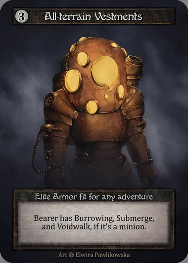 All-terrain Vestments, Sorcery card ALP 291 — Alpha set