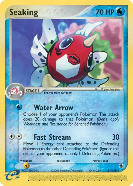 Seaking, Pokémon card RS 21 — Ruby & Sapphire set