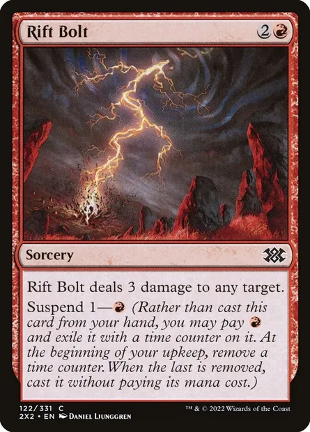 Rift Bolt, Magic card 2X2 122 — Double Masters 2022 set