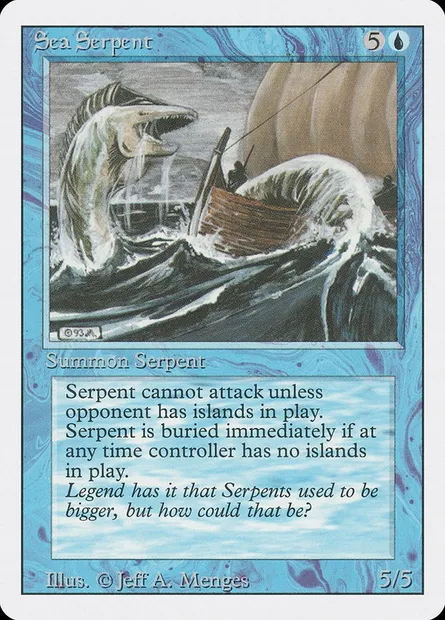 Sea Serpent, Magic card 3ED 78 — Revised Edition set