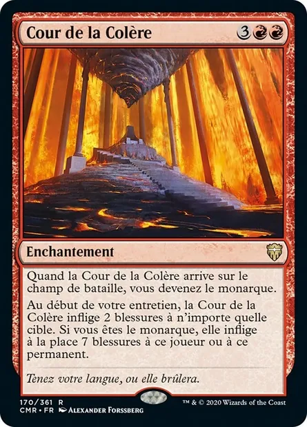 Cour de la Colère, carte Magic CMR 170 — extension Commander Legends