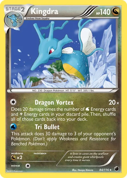 Kingdra, Pokémon card PLF 84 — Plasma Freeze set