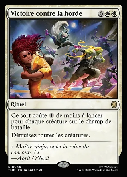 Victoire contre la horde, carte Magic TMC 45 — extension Teenage Mutant Ninja Turtles Eternal