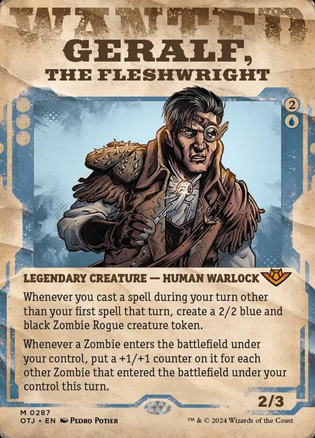 Geralf, the Fleshwright, Magic card OTJ 287 — Outlaws of Thunder Junction set