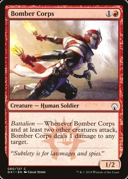 Bomber Corps, Magic card GK1 80 — GRN Guild Kit set
