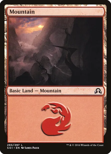 Mountain, Magic card SOI 293 — Shadows over Innistrad set