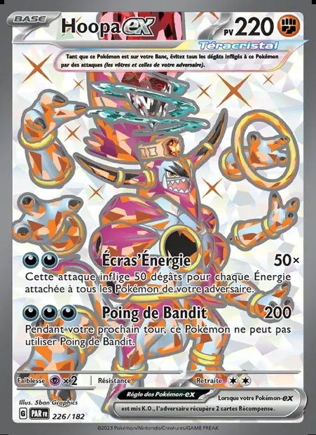 Hoopa-ex, carte Pokémon PAR 226 — extension Faille Paradoxe