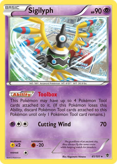Sigilyph, Pokémon card PLB 41 — Plasma Blast set