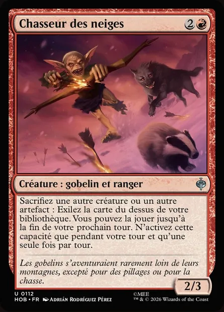 Chasseur des neiges, carte Magic HOB 112 — extension The Hobbit