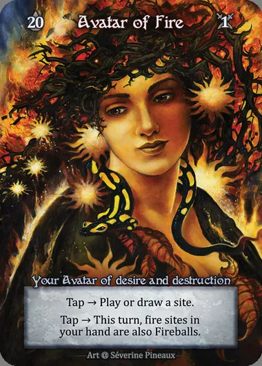 Avatar of Fire, carte Sorcery ALP 003 — extension Alpha