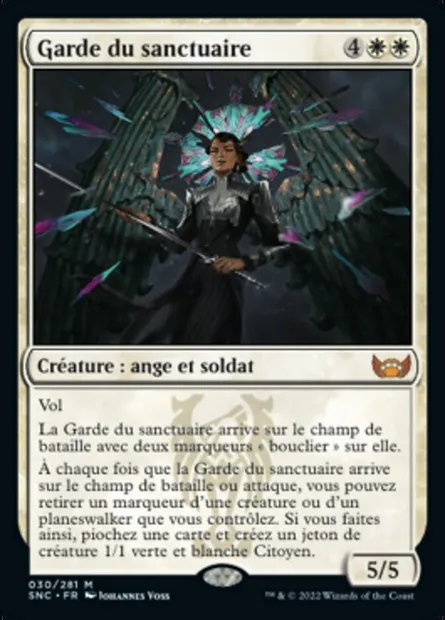 Garde du sanctuaire, carte Magic SNC 30 — extension Les rues de la Nouvelle-Capenna
