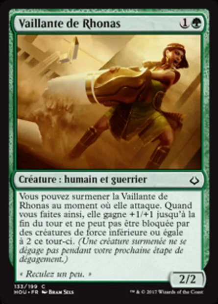 Vaillante de Rhonas, carte Magic HOU 133 — extension L’âge de la destruction