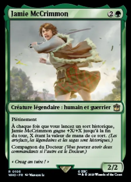 Jamie McCrimmon, carte Magic WHO 105 — extension Doctor Who