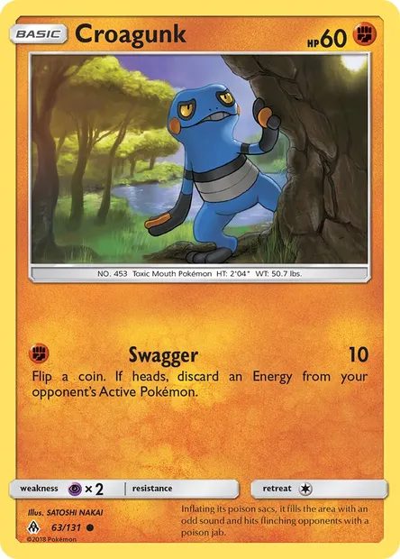 Croagunk, Pokémon card FLI 63 — Forbidden Light set
